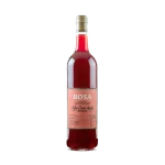 Foto de una botella de vino de un rojo brillante.
